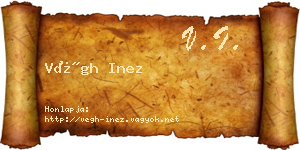 Végh Inez névjegykártya