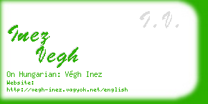inez vegh business card