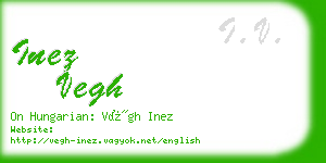 inez vegh business card